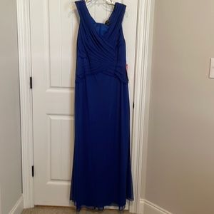 Formal dress never worn. No alterations. Royal blue and floor length.